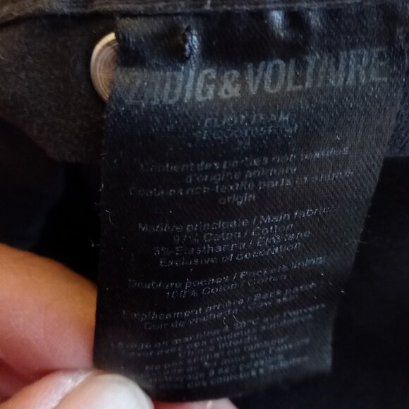 ZADIG & VOLTAIRE black twill jeans - Picture 12 of 12